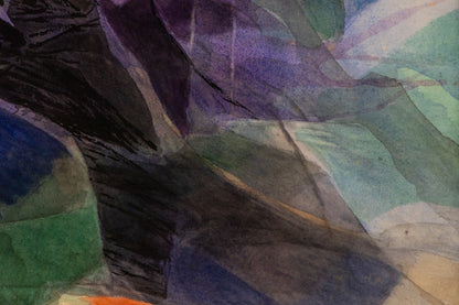 Above the Plains (Semi Abstract Colorado Landscape), Painting, circa 1970