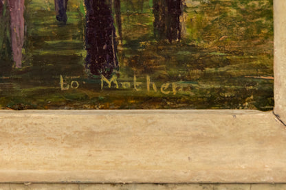 Early Spring, Painting, dated 1944, Ethel Magafan (1916-1993), Painting, 10 ½ x 13 ½ inches, Shipbox: ShipBox-S, Horizontal, Small, Framed, oil, masonite, dated 1944, 1900-1949, 1940s, 20th CENTURY (1900-1999), Ethel, Magafan, Landscape, Women Artists, Broadmoor Art Academy - Colorado Springs Fine Arts Center, Woodstock Artist Colony, Fine Art