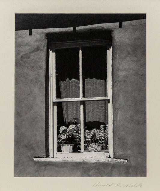 Harold Malde, Golden, New Mexico (Exterior of a Window of an Adobe Home), photograph