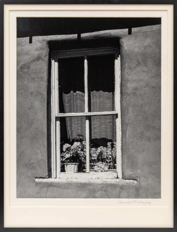 Golden, New Mexico (Window with Flowers), Photograph