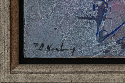 Rhapsody in Blue (Abstract in Blue, Gray, and Mauve), Painting