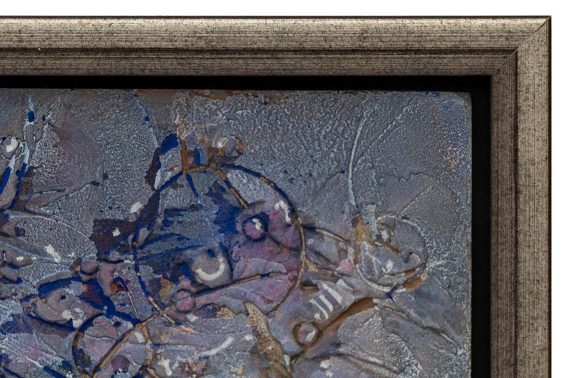 Rhapsody in Blue (Abstract in Blue, Gray, and Mauve), Painting