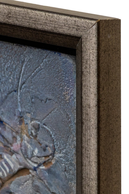 Rhapsody in Blue (Abstract in Blue, Gray, and Mauve), Painting