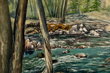 Untitled (Colorado Landscape with a Stream and Trees), Painting