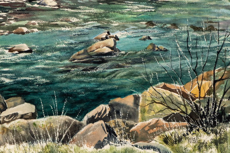 Untitled (Colorado Landscape with a Stream and Trees), Painting
