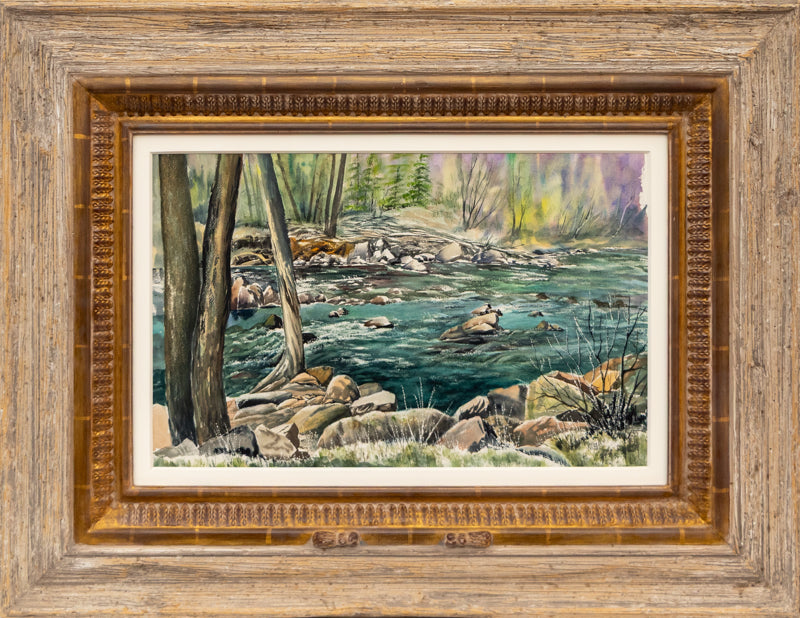 Untitled (Colorado Landscape with a Stream and Trees), Painting