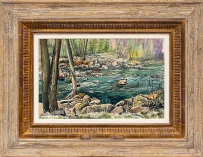 Untitled (Colorado Landscape with a Stream and Trees), Painting