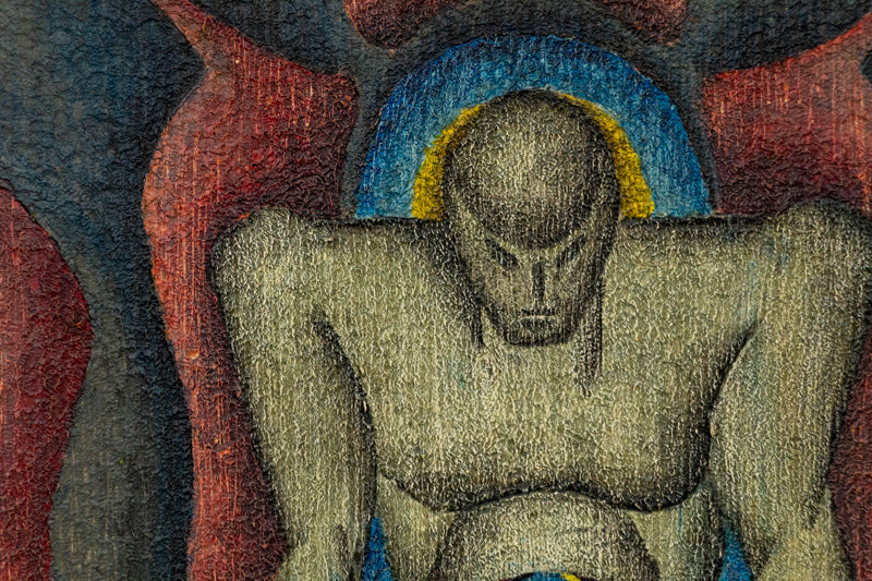 Untitled (Seated Man with Orb), Painting, circa 1940