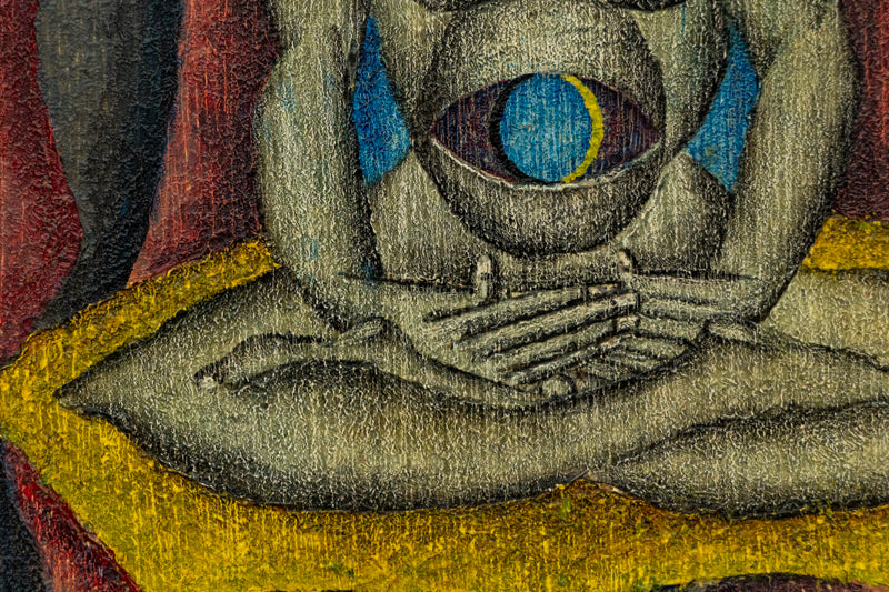 Untitled (Seated Man with Orb), Painting, circa 1940