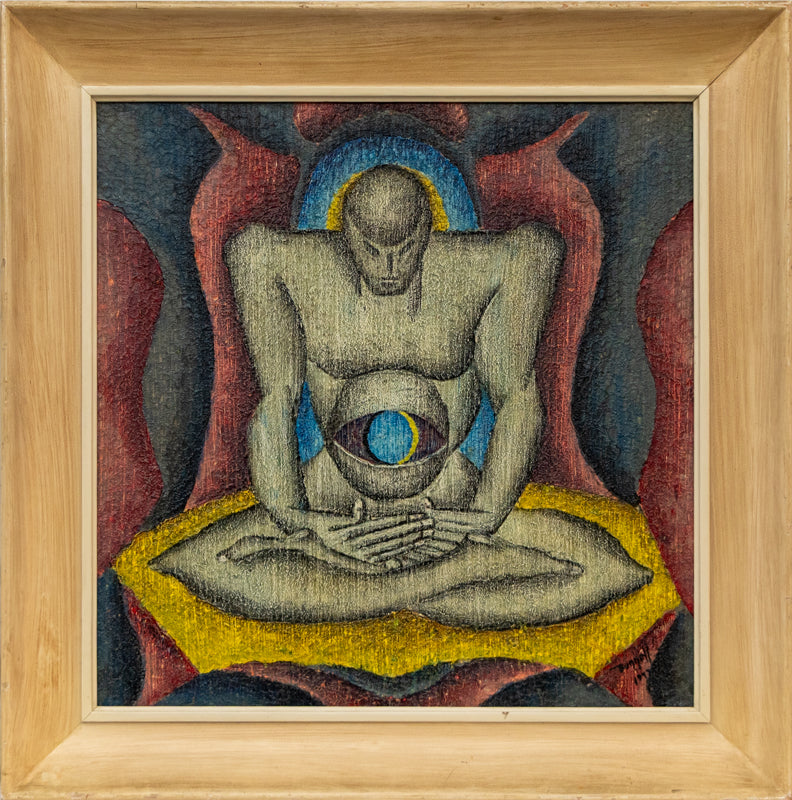 Untitled (Seated Man with Orb), Painting, circa 1940