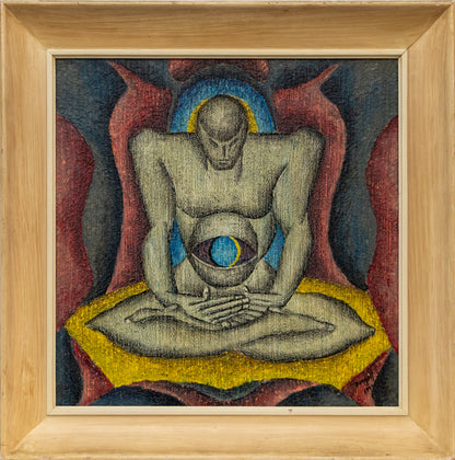 Untitled (Seated Man with Orb), Painting, circa 1940