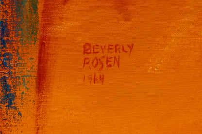 Change World (Abstract in Red, Orange, Black, Yellow, and Blue), Painting, dated 1964