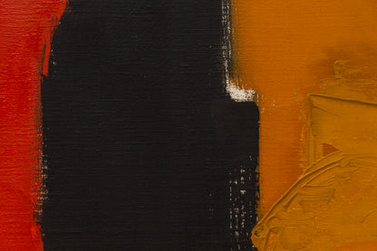 Untitled (Abstract in Red, Black & Orange), Painting