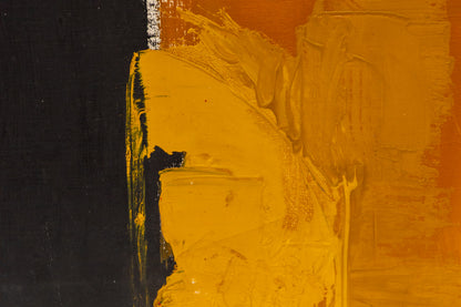 Untitled (Abstract in Red, Black & Orange), Painting