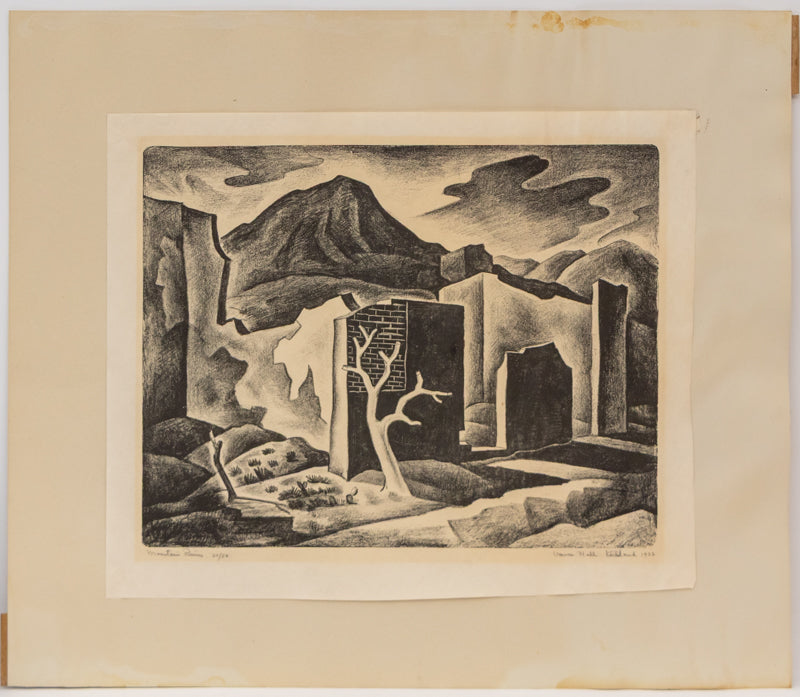 Mountain Ruins (Ruins of Central City, Colorado), Drawing, dated 1932
