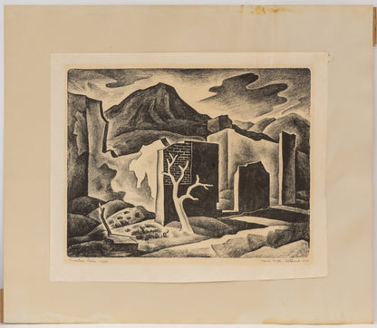 Mountain Ruins (Ruins of Central City, Colorado), Drawing, dated 1932