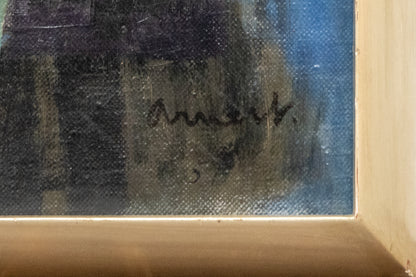 Untitled (Still Life with Bowl of Fruit), Painting, dated 1957