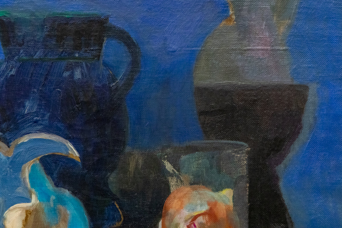 Untitled (Still Life with Bowl of Fruit), Painting, dated 1957