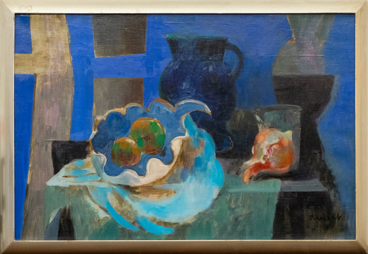 Untitled (Still Life with Bowl of Fruit), Painting, dated 1957