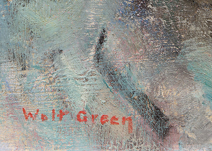 Abandoned Gold Mine, Cripple Creek (Colorado Mountain Landscape), Painting, circa 1927, Ernest Lawson (1873-1939), vintage fine art, Horizontal, Medium, Framed, oil, canvas, circa 1927, 1900-1949, 1920s, 20th CENTURY (1900-1999), Ernest, Lawson, American Impressionism, Fauvism & Plein Air, Landscape, Mountains, Broadmoor Art Academy - Colorado Springs Fine Arts Center, Colorado, 16 x 20 inches