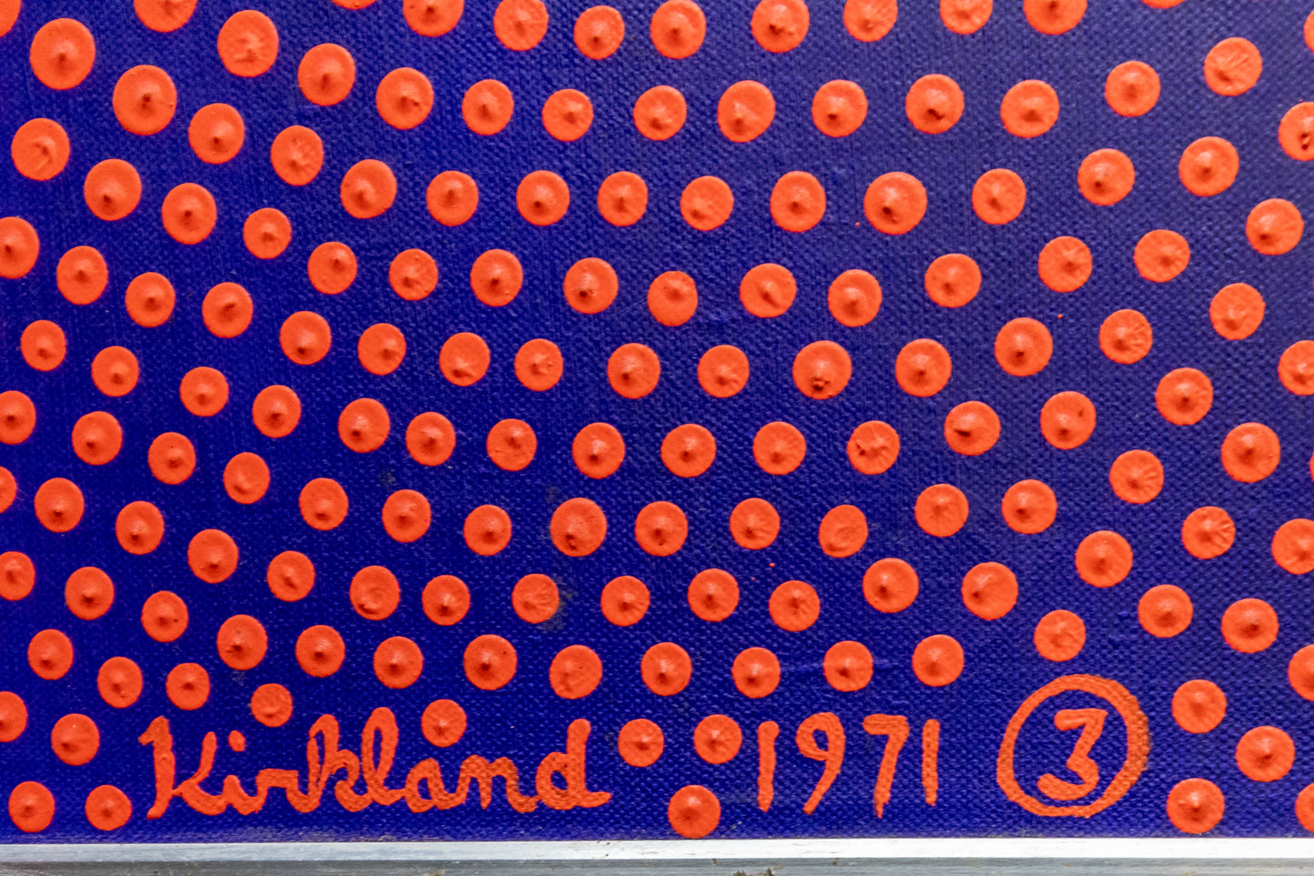 Blue Openings in Red Space, no 3 (Open Sun Series), Painting, dated 1971