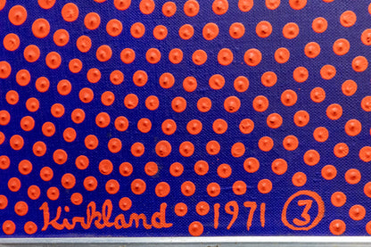 Blue Openings in Red Space, no 3 (Open Sun Series), Painting, dated 1971