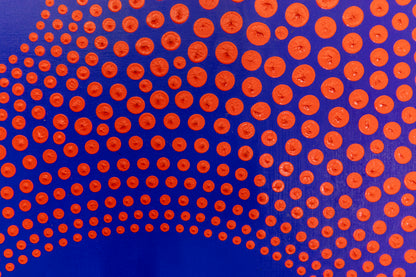 Blue Openings in Red Space, No. 3 (Open Sun Series), Painting, dated 1971