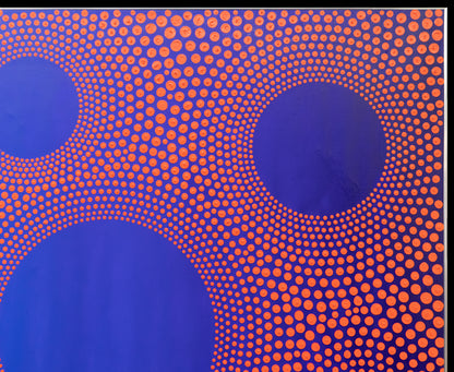 Blue Openings in Red Space, no 3 (Open Sun Series), Painting, dated 1971