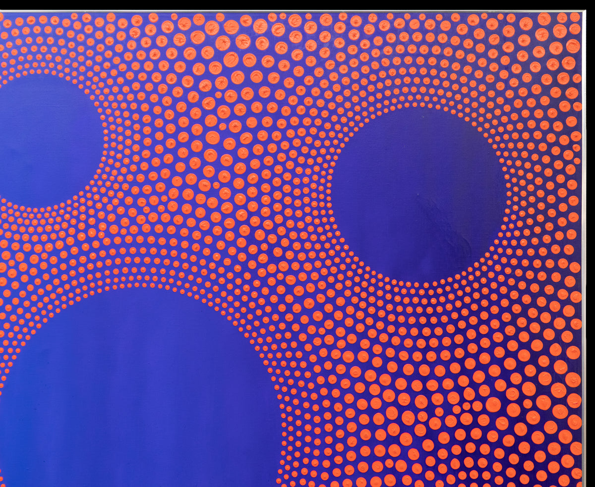 Blue Openings in Red Space, No. 3 (Open Sun Series), Painting, dated 1971