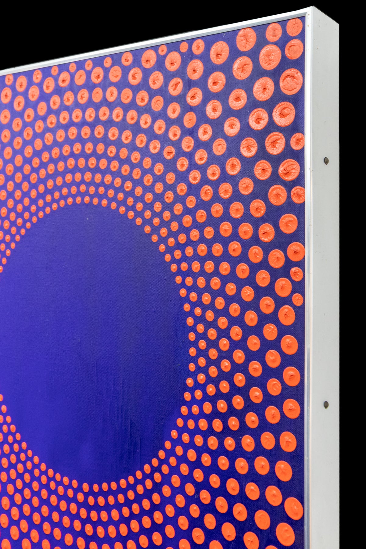 Blue Openings in Red Space, No. 3 (Open Sun Series), Painting, dated 1971