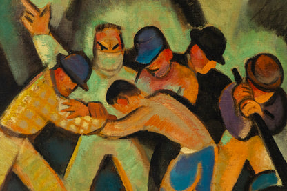 Untitled (Wrestling Match, XXX For Chilis), Painting, circa 1940