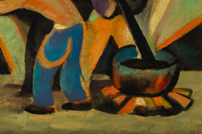 Untitled (Wrestling Match, XXX For Chilis), Painting, circa 1940