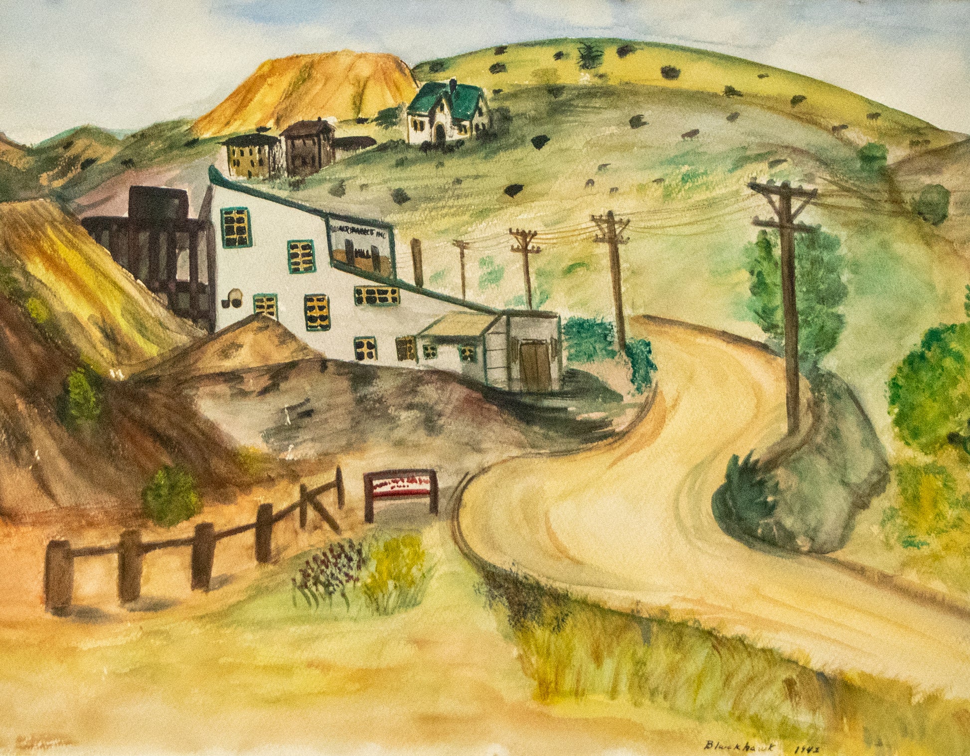 Indiscernible artwork for sale. Blackhawk, Painting, dated 1943