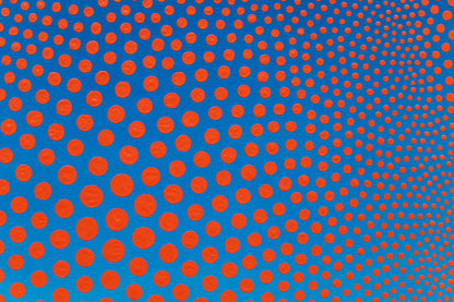Cadmium Scarlet on Cerulean, No. 8 (Geometric Abstraction), Painting, dated 1968