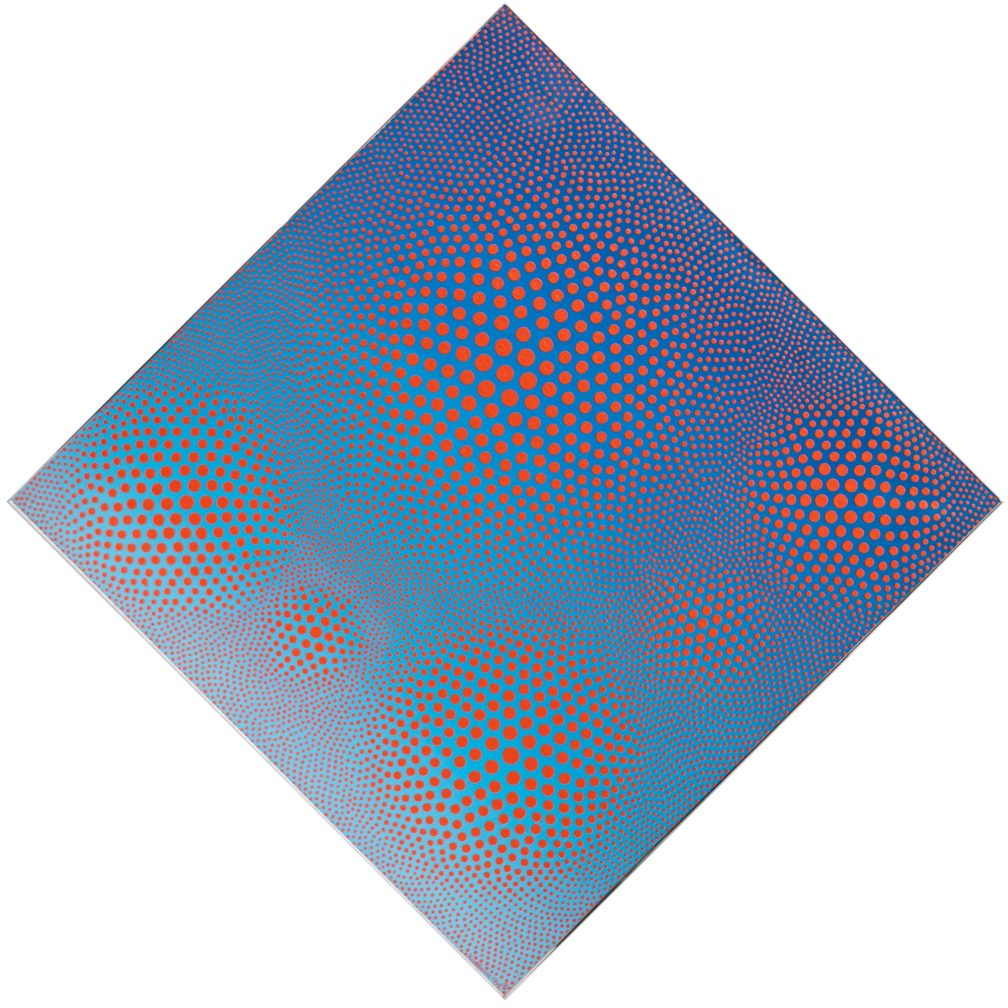 Vance Kirkland – Cadmium Scarlet on Cerulean, No. 8 (Geometric