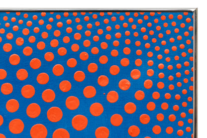Cadmium Scarlet on Cerulean, No. 8 (Geometric Abstraction), Painting, dated 1968