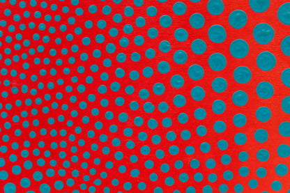 Vibrations of Cerulean on Scarlet, #10, Painting, dated 1968