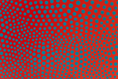 Vibrations of Cerulean on Scarlet, #10, Painting, dated 1968