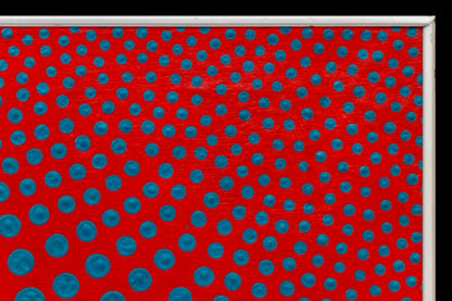 Vibrations of Cerulean on Scarlet, #10, Painting, dated 1968