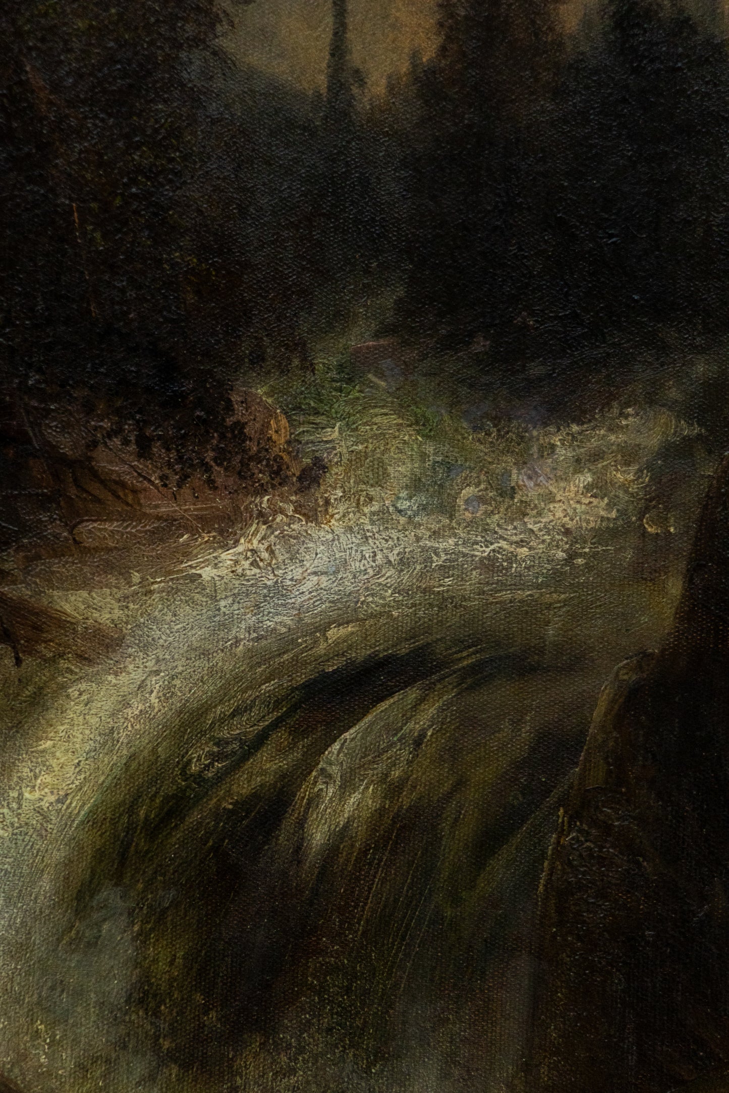 Untitled (Mountain Landscape with Waterfall), Painting