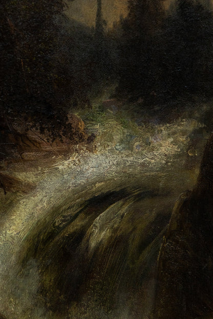 Untitled (Mountain Landscape with Waterfall), Painting