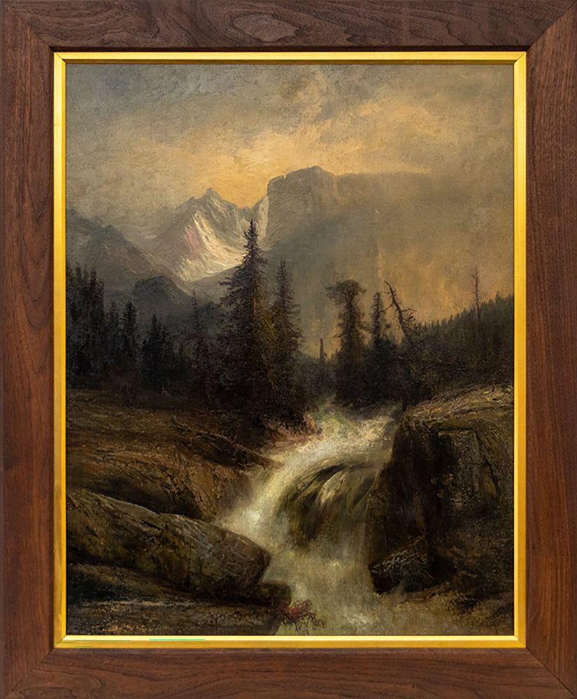Untitled (Mountain Landscape with Waterfall), Painting