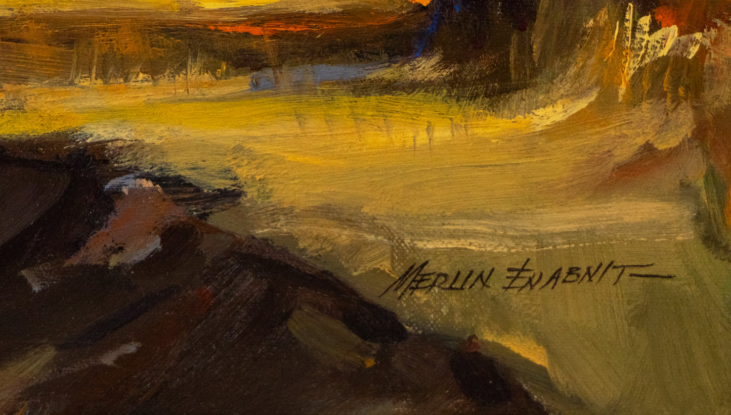 Mountain Landscape with Two Horses and Riders, Painting