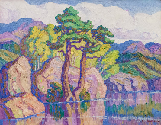 Birger Sandzen (1871-1954) artwork for sale. Pine & Aspen, Rocky Mountain National Park, Colorado, Painting, 1935