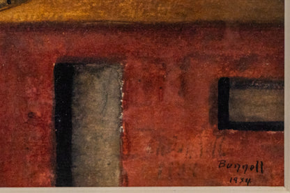 Kansas Village, Painting, dated 1939