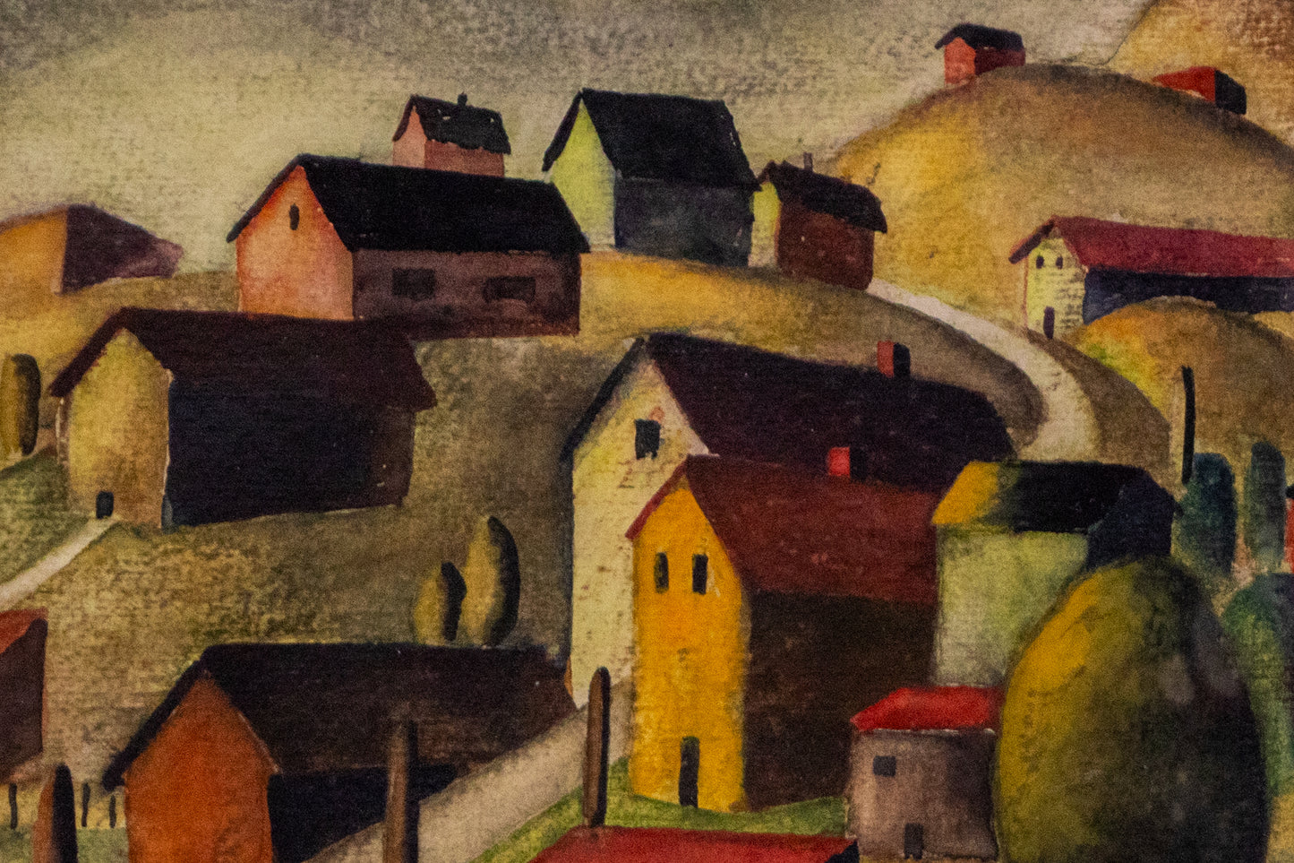 Kansas Village, Painting, dated 1939
