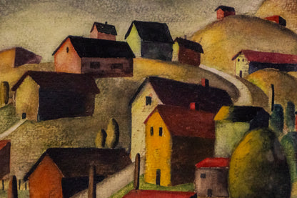 Kansas Village, Painting, dated 1939