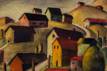 Kansas Village, Painting, dated 1939