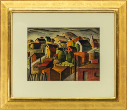 Kansas Village, Painting, dated 1939