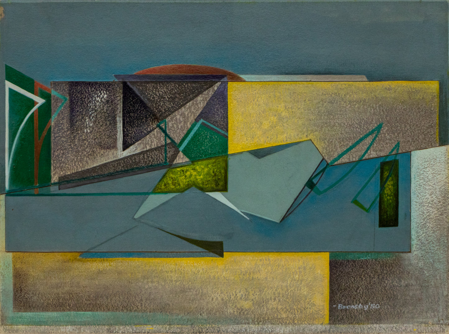 Eric Bransby (1916-2020) artwork for sale. Non-objective #4, Painting, dated 1950